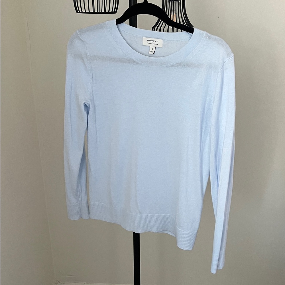 Banana Republic Soft Blue  forever Crewneck Sweater